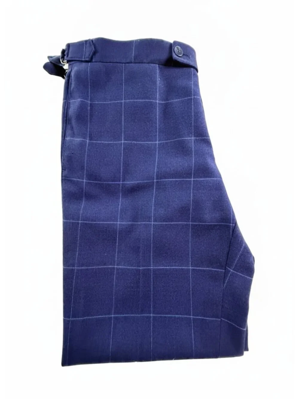 Phinneas Cole Paul Stuart All Year Wool Window Pane Suit in Navy Sz 40R 34W